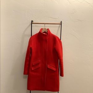 Cocoon coat in cerise style no J5536